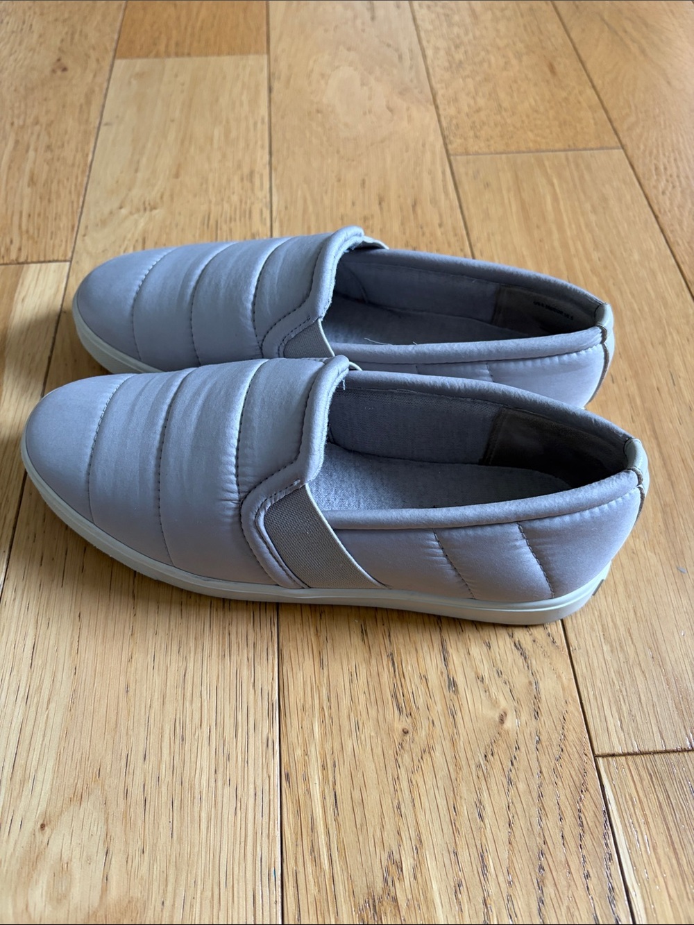 Vince Quilted Slip-On Sneakers in Light Gray